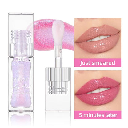 Magic Color Changing Lip Oil, Cosmetics Color Changing Lip Oil, Warm Change Hydrating Lip Gloss, Long Lasting Shimmery Lip Glow Oil, Moisturizing Non-sticky Fresh Texture Lip Oil (Set C, 1)
