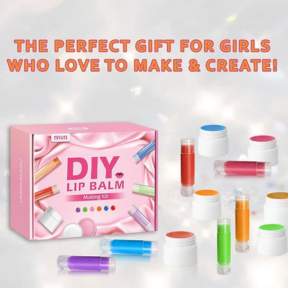 TSVATE DIY Lip Balm Kit, 47Pcs Gift