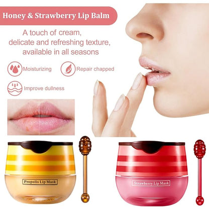 Bee Lip Balm Honey Pot,Honey Lip Exfoliator