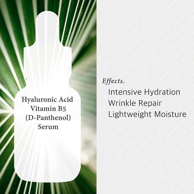 Panthenol 4% Serum - Vitamin B5 Facial Hydrating Serum with Aloe Vera, Hyaluronic Acid, White Tea Extract - For All Skin Types, 1 Fl Oz (30ml)