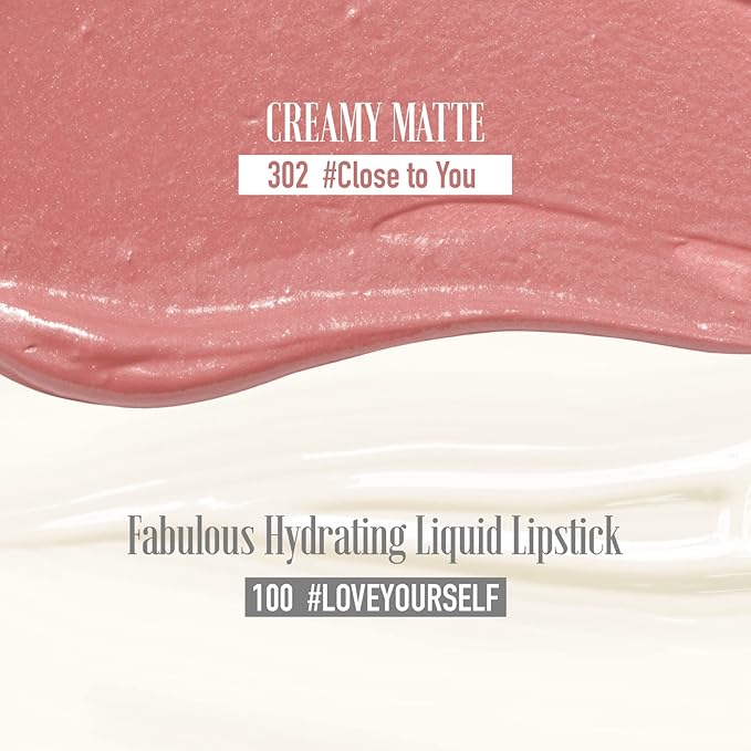 READY TO SHINE Matte Vegan Creamy Satin Lipstick and Clear Lip Glow Set-CRUSH ON YOU (302-Close to You+100-Love Yourself)