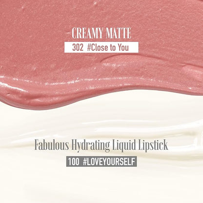 READY TO SHINE Matte Vegan Creamy Satin Lipstick and Clear Lip Glow Set-CRUSH ON YOU (302-Close to You+100-Love Yourself)
