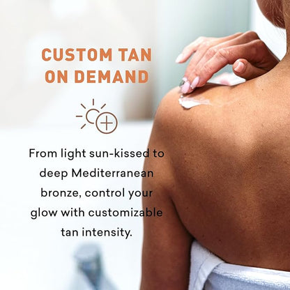 Sunless Tanning Lotion | Anti-Aging Self-Tanner | Body Tanning | Sun Kiss Glow Bronze Finish | Bronzer Lotion For All Skin Types | Just Nutritive | 8 Oz