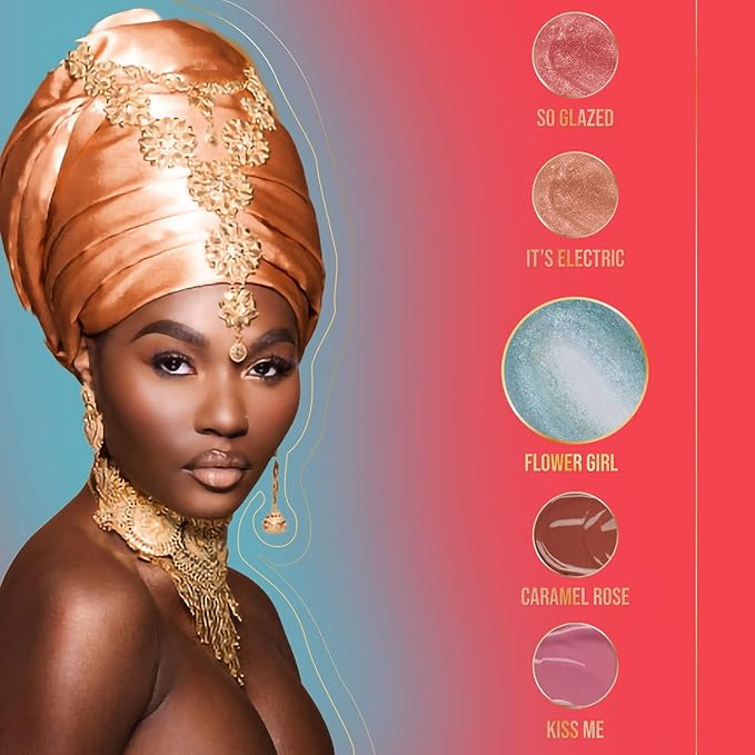 Juvia's Place High Shine - Glides on Creamy and Smooth,16 oz, Lip Gloss Garden of Juvia Flower Girl,Non-Sticky Long Lasting,Iridescent, Clear Gloss Glow,