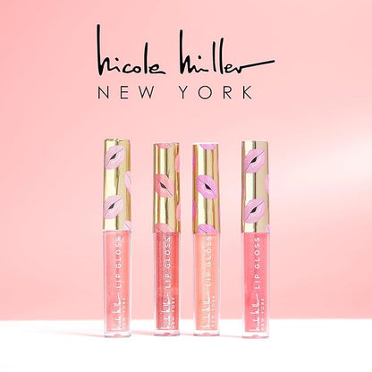 Nicole Miller Lip Gloss Collection, 4 Count (Pack of 1), Better Not Pout Pink