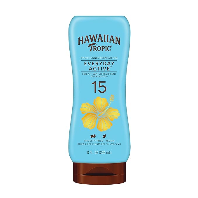 Hawaiian Tropic Everyday Active Sunscreen Lotions SPF 50 and SPF 15, Both 8oz