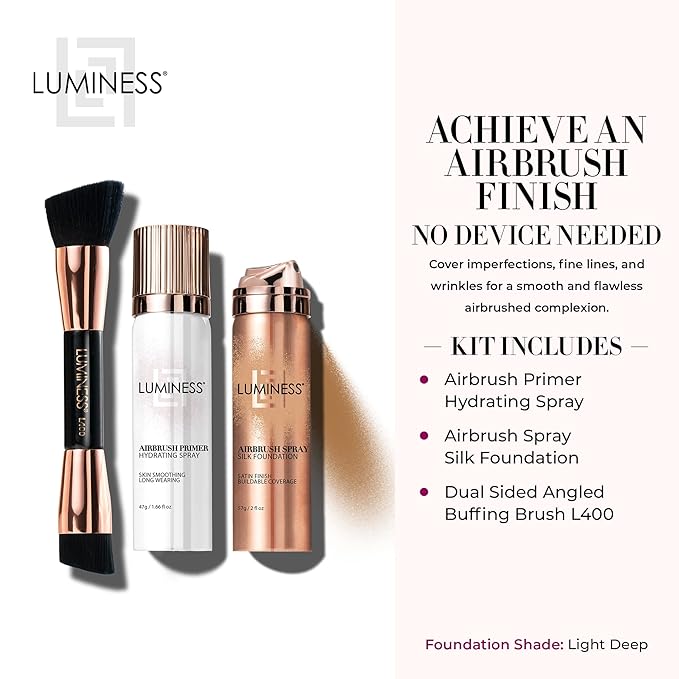 LUMINESS Airbrush Spray Silk Foundation Starter Kit - & Moisturizes