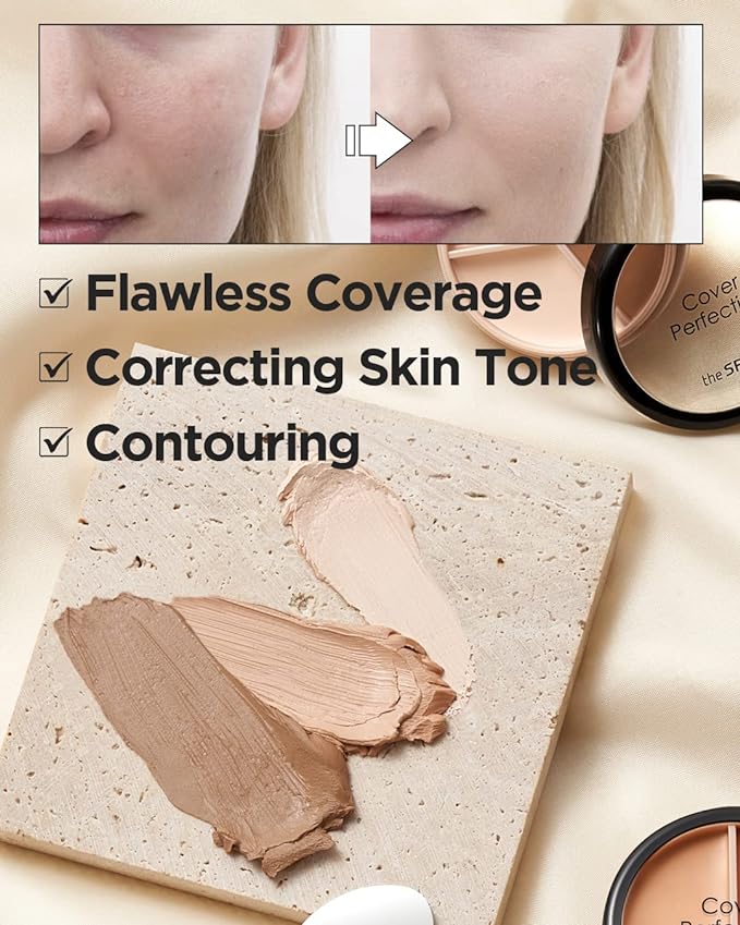 THESAEM Cover Perfection Triple Pot Concealer – 3 Contour Beige