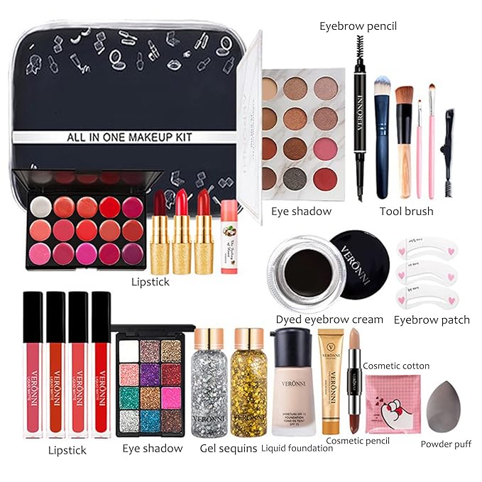 All-in-One Makeup Gift Set Carry All Makeup Kit