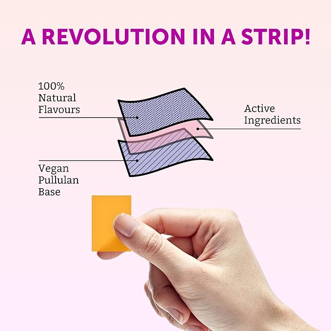 Biotin Oral Strips - Fast-Absorbing, Vegan, Non-GMO, Sugar-Free - Supports Healthy Hair, Skin, and Nails - Delicious Orange Flavor - 30 Count