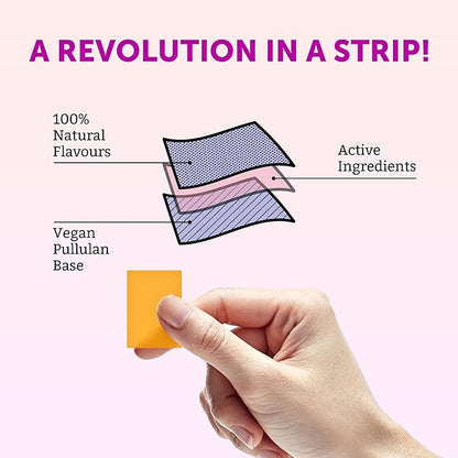 Biotin Oral Strips - Fast-Absorbing, Vegan, Non-GMO, Sugar-Free - Supports Healthy Hair, Skin, and Nails - Delicious Orange Flavor - 30 Count