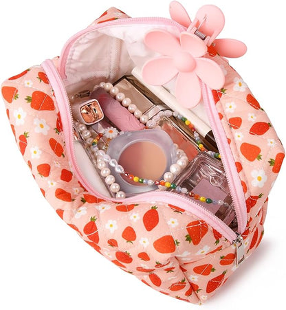 Soidram pink makeup bag quilted