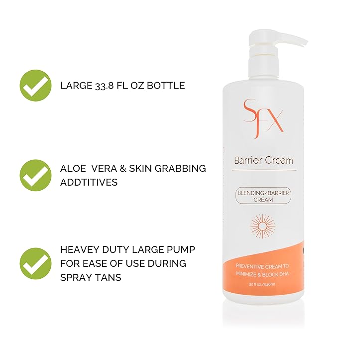 SunFX ProBlend Barrier Cream | Advanced DHA Blocker for Flawless Spray Tans | 33.8 fl.oz