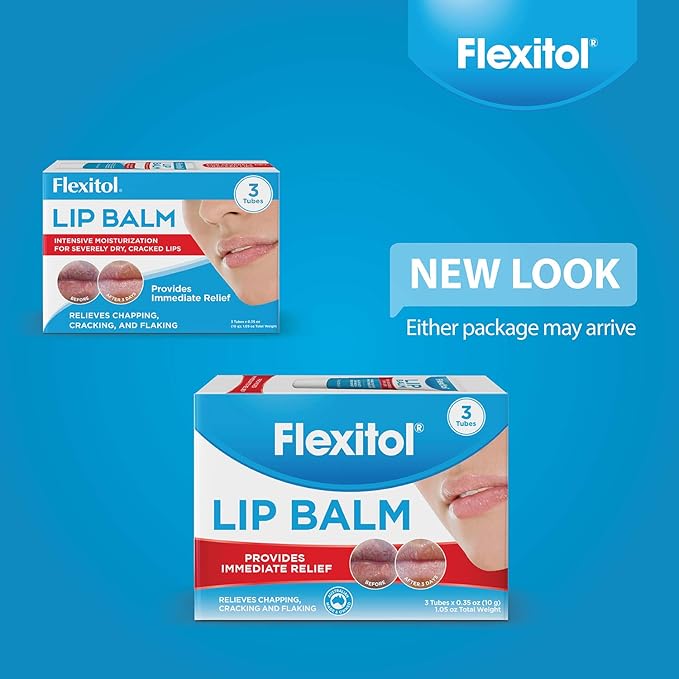 Flexitol Lip Balm, 0.35 Ounce Tube,