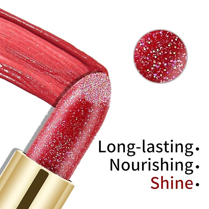Boobeen Glitter Lipstick Hydrating Lip Balm Sparkling Shine Glitter