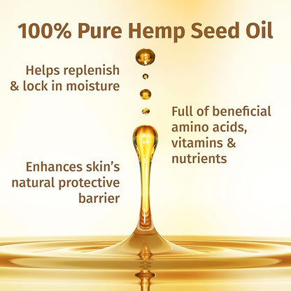 HEMPZ Triple Moisture Fresh Citrus Herbal Hydrating Multi-Purpose Body Oil for Face or Body - Moisturizing Bath, Shower, or Shaving Oil for Dry or Sensitive Skin for Women & Men, 6.76 Oz