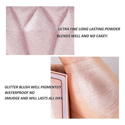 Boobeen Highlighter Makeup Palette, Baked Highlighter Bronzer Powder