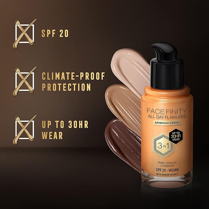 Max Factor Facefinity 3-in-1 All Day Flawless Liquid 30 ml