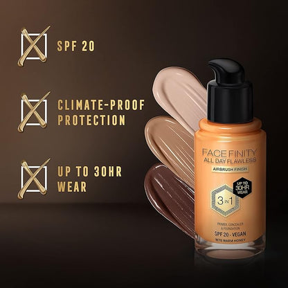Max Factor Facefinity 3-in-1 All Day Flawless Liquid 30 ml