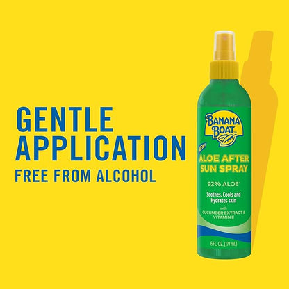 Banana Boat Aloe After Sun Spray, 6oz | Aloe Vera Spray with Cucumber Extract and Vitamin E, After Sun Care, After Sun Aloe, Aloe Spray for Sunburn Relief, 6oz