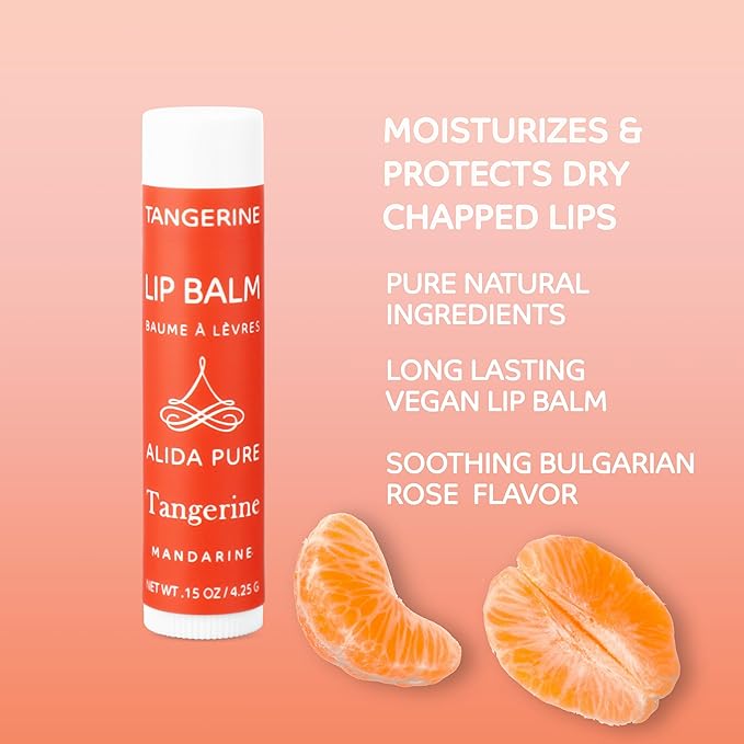 Tangerine Lip Balm, Vegan Lip Balm Lips,