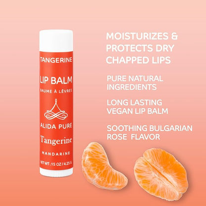 Tangerine Lip Balm, Vegan Lip Balm Lips,