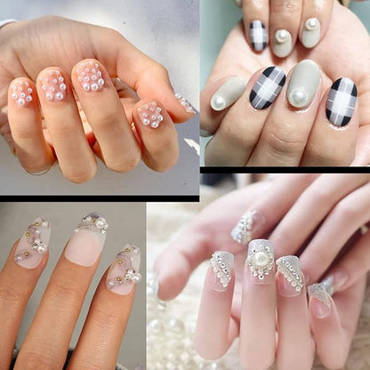 Flat Back Rhinestone+Half Round Pearl Kits