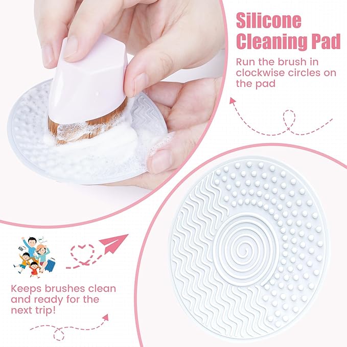 Unscreen Applicator,Sunscreen Brush Applicator,Kids Sunscreen Lotion Applicator Brush,Precision Soft Bristle with Protective Case Applicator for Concealer(2PCS)