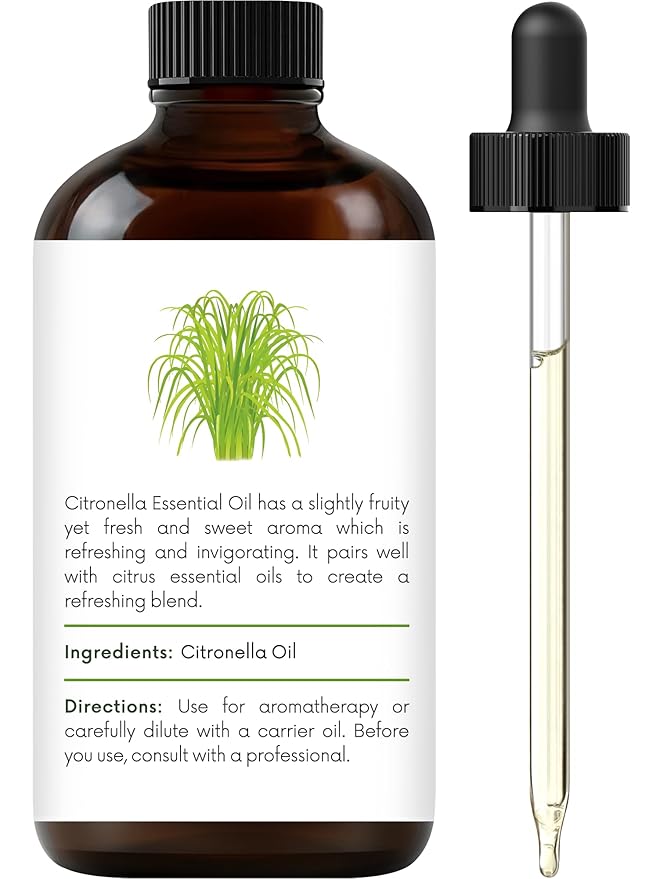 Handcraft Blends Citronella Essential Oil - 1 Fl Oz - 100% Pure and Natural - Premium Grade Essential Oil for Diffuser and Aromatherapy