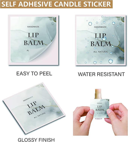 CRASPIRE Lip Balm Labels 80pcs Homemade Candle