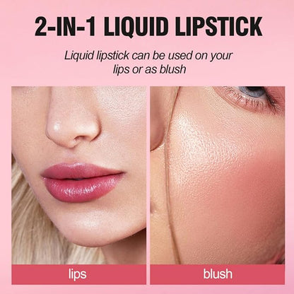 Lip Stain Long Lasting Lip Tint Waterproof Lip Stain Tint, Multi-use Lip and Cheek Tint, Non-Stick Cup Korean Lip Gloss, tinta de labios de larga duracion