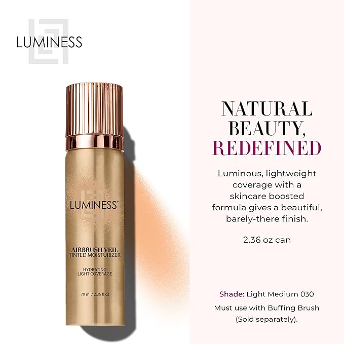 LUMINESS Airbrush Veil Tinted Moisturizer, Light Medium 030