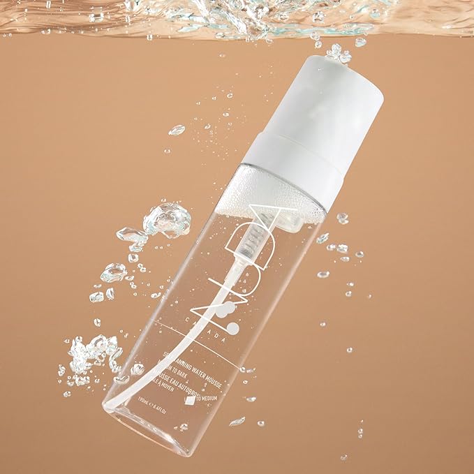 Nuda Self Tanning Water Mousse - Medium to Dark | Streak & Transfer-Free Clear Self Tanner | Hydrating Sunless Tanner for a Natural Look | Lightweight Fragrance-Free Self Tanning Mousse, (6.4 Fl Oz)
