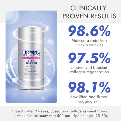 Advanced Retinol Firming Serum Stick,Retinol Face Stick,3-in-1 Smooth,Tighten and Firm Face,Neck & Jawline, Reduces Wrinkles,Nourishing Anti Aging Repair Cream for All Skin Types,1.0 OZ.(30G)