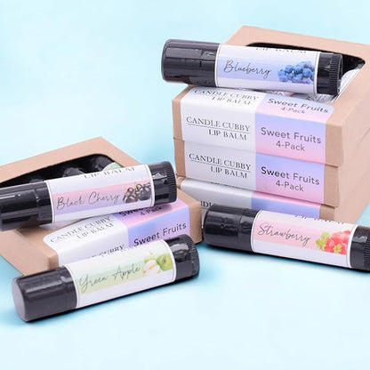 Lip Balm Sweet Fruits 4-Pack, Strawberry oz.,