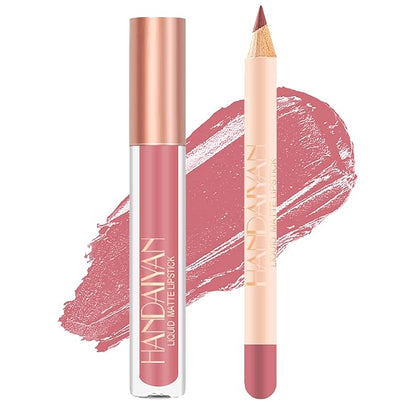Lip Liner and Liquid Matte Lipstick Set, 12 Longwear