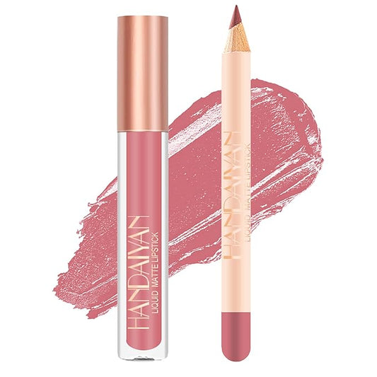 Lip Liner and Liquid Matte Lipstick Set, 12 Longwear