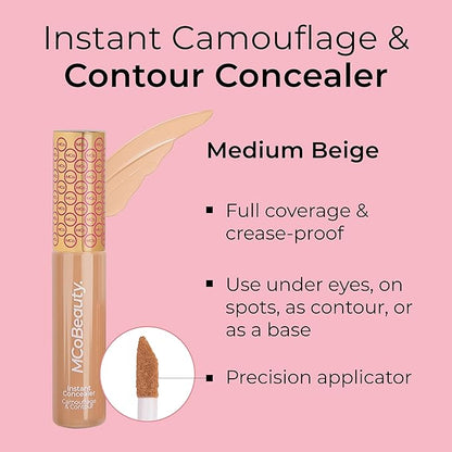 MCoBeauty Instant Concealer Camouflage & Contour, Medium Beige,