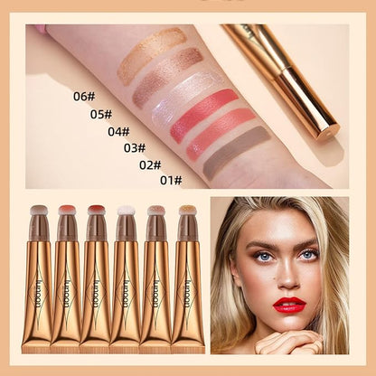 2 Pack Contour Beauty Wand, Highlighter ，Face Concealer Rose Gold)