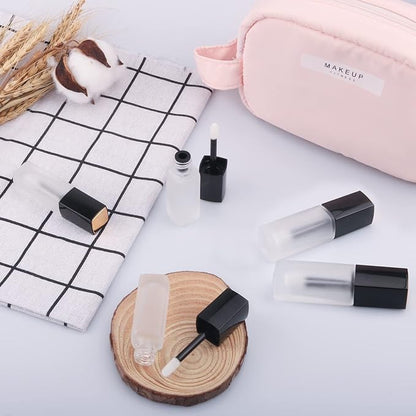5 Pcs Frosted Glass Lip Gloss Tubes Refillable Lip 5ml