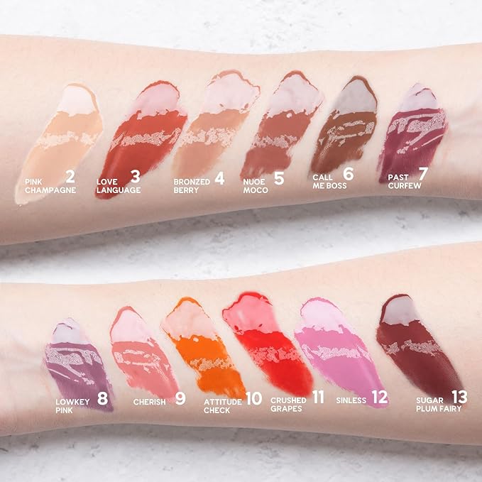 VIOLA HOUSE Lip Gloss, Lip Stains Lip Tint Stain, Clear Lip Gloss, Non Stick Lip Makeup.4ML/0.13Fl.Oz(3 love language)