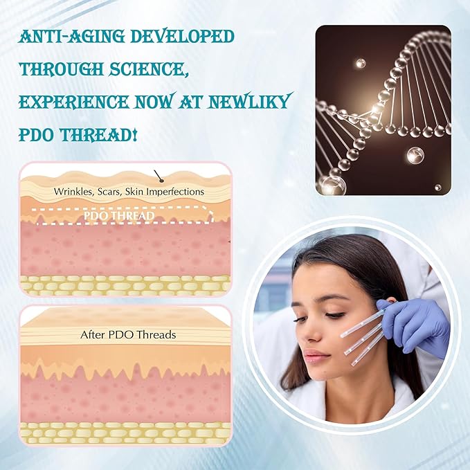 Pdo Threads Pdo Threads Lift for Face Smoothing Wrinkles Pdo Screw Threads Producs Collagen Pdo Lifting Threads Skin Tighten 30g38mm 40Pcs