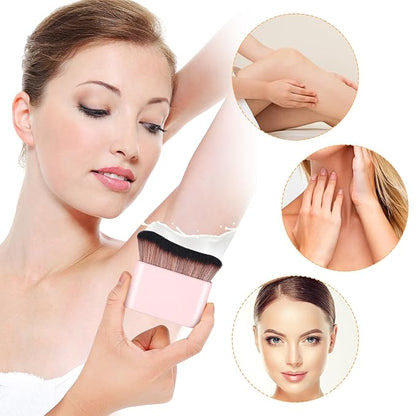 Self Tan Brush Soft Body Makeup Brush Portable Self Tanning Brush Self Tanner Face Brush For Body & Leg Makeup (Pink)