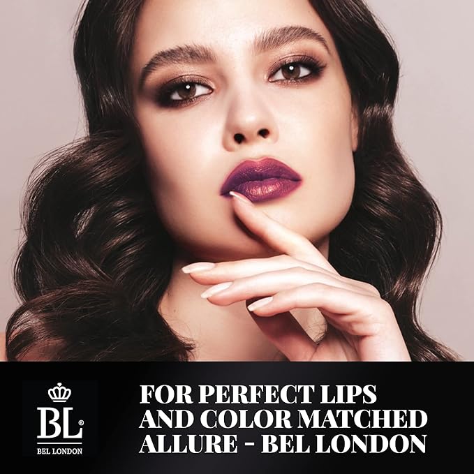 BL Color Matched Lip Liner & Lipstick Set (Rose) - Full-Coverage Argan Long Lasting Lipstick and Lip Liner Set With Natural Oils for Nourishment, Hydration, & Protection - Chemical-Free