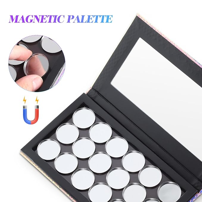 Beaupretty Empty Magnetic Eyeshadow Palette Mermaid Makeup Palette
