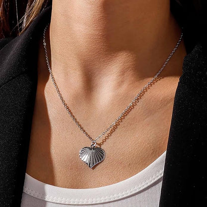 Boho Heart Pendant Necklace Gold Heart