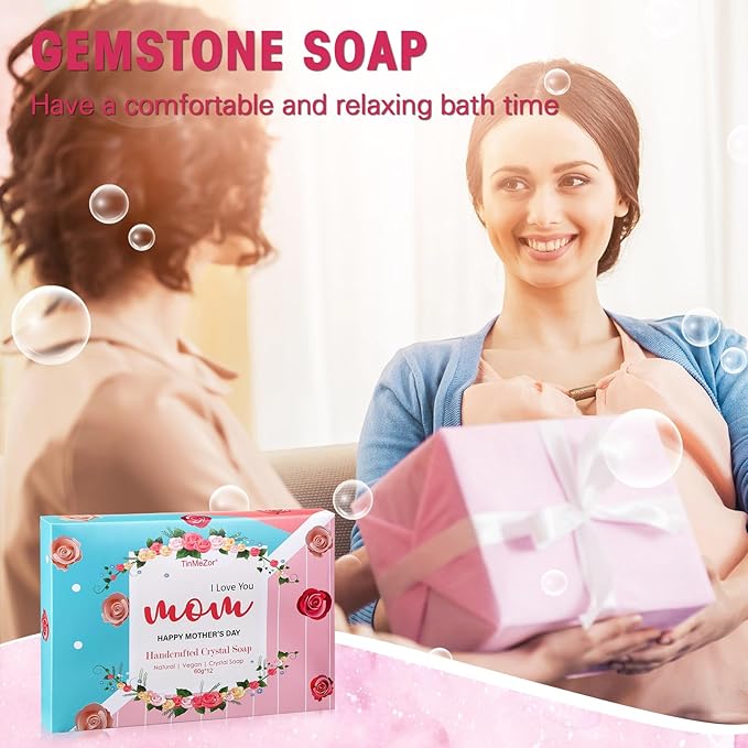 Loopeer 12 Pieces Gemstone Soap
