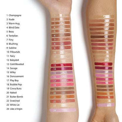 Ruby Kisses Lip Gloss Butter Bomb Gloss Non-Sticky Lip Gloss Vitamin E Natural Nude Lip Makeup - 7.8mL (0.26 US fl.oz) (Butter Bomb)