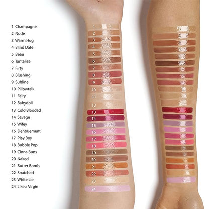 Ruby Kisses Lip Gloss Butter Bomb Gloss Non-Sticky Lip Gloss Vitamin E Natural Nude Lip Makeup - 7.8mL (0.26 US fl.oz) (Play, Boy)