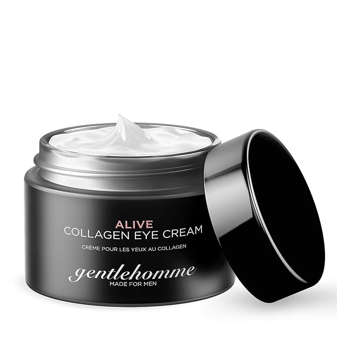 Eye Roller Serum for Men & Men's Collagen Eye Cream | Depuffing Eye Roller Ball for Dark Circles & Puffiness | Collagen & Caffeine Eye Cream with Hyaluronic Acid- Eye Skincare Kit- 2 Count